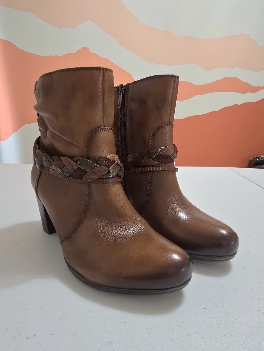 Pikolinos Verona Brown Leather Ankle Boots Women's 37 US 6.5-7